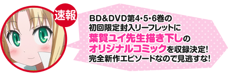 BD&DVD第4・5・6巻の初回限定封入リーフレットに葉賀ユイ先生描き下しのオリジナルコミックを収録決定!完全新作エピソードなので見逃すな!
